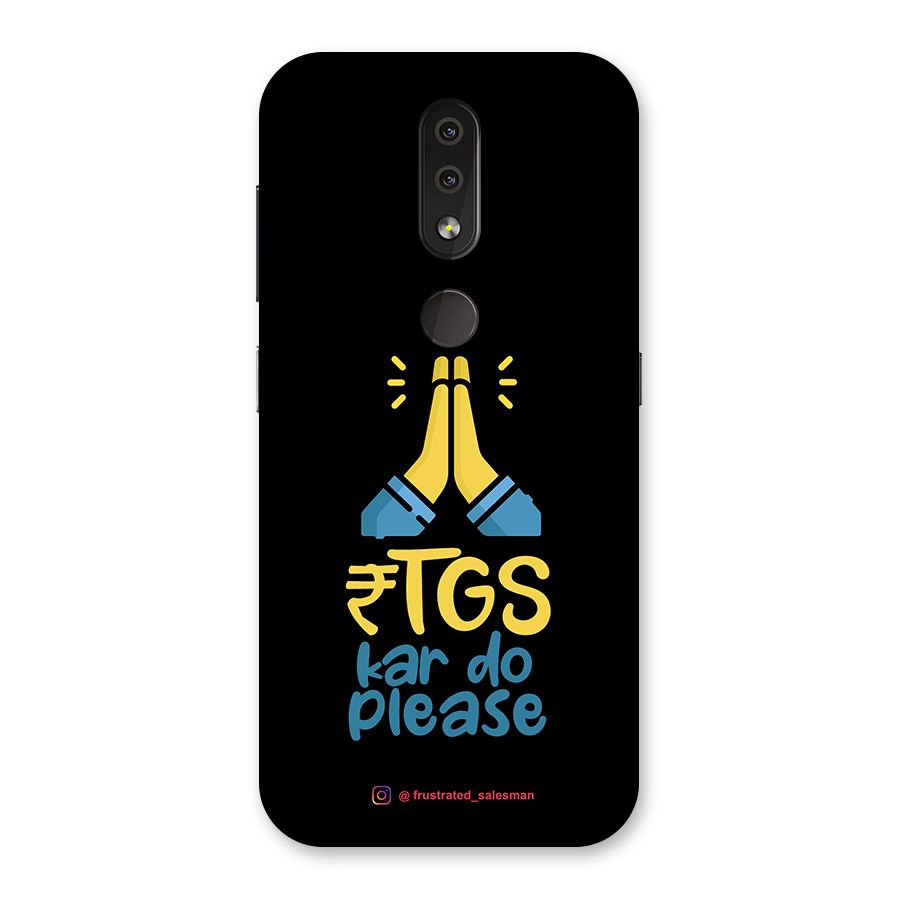 RTGS Kar Do Please Black Back Case for Nokia 4.2