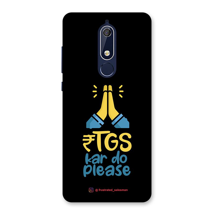 RTGS Kar Do Please Black Back Case for Nokia 5.1
