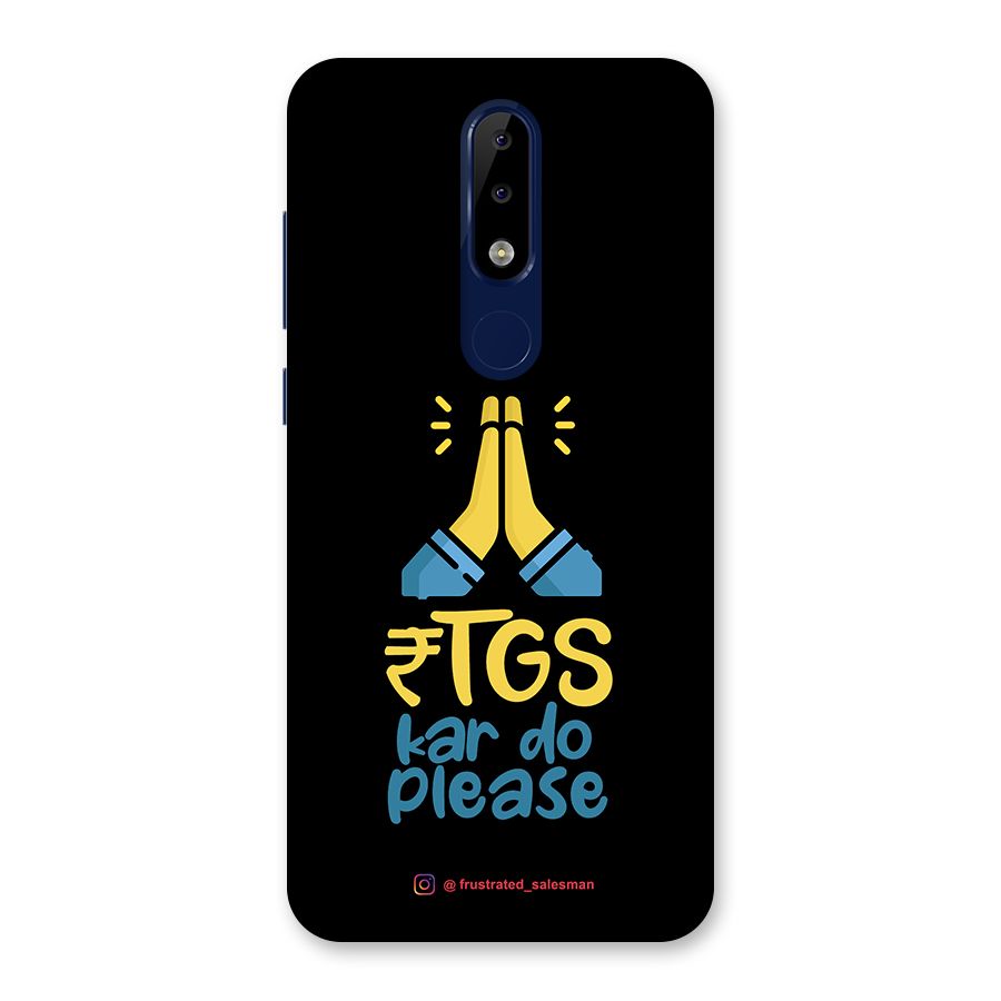 RTGS Kar Do Please Black Back Case for Nokia 5.1 Plus