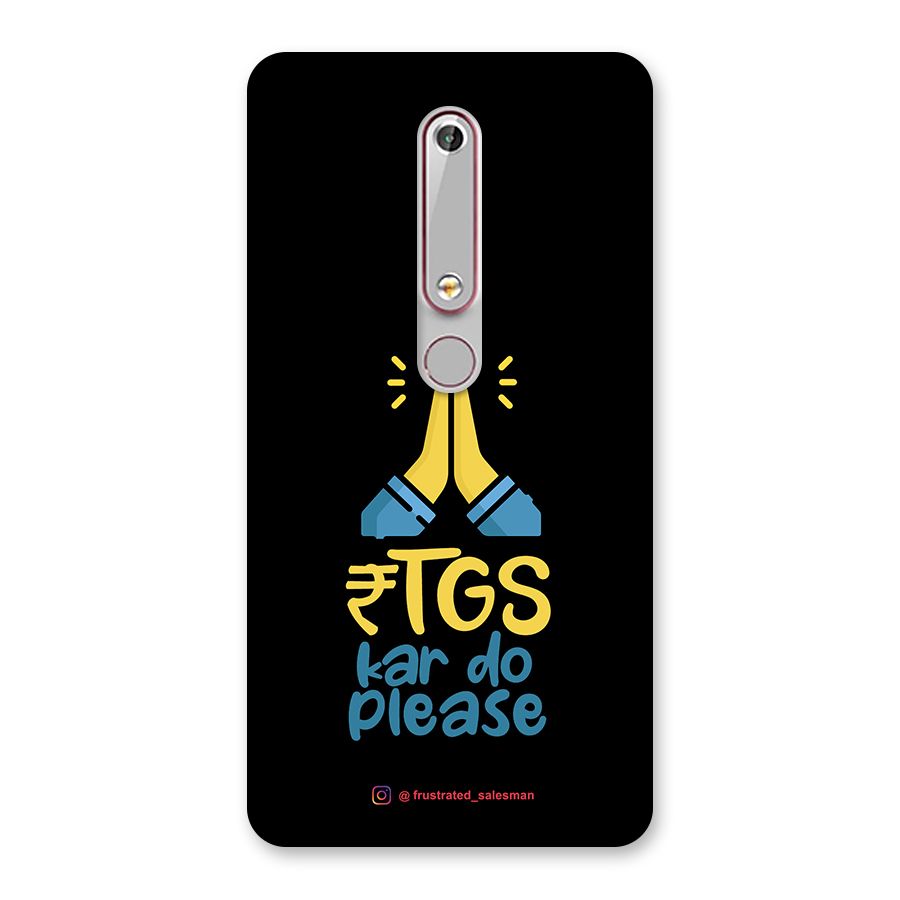 RTGS Kar Do Please Black Back Case for Nokia 6.1