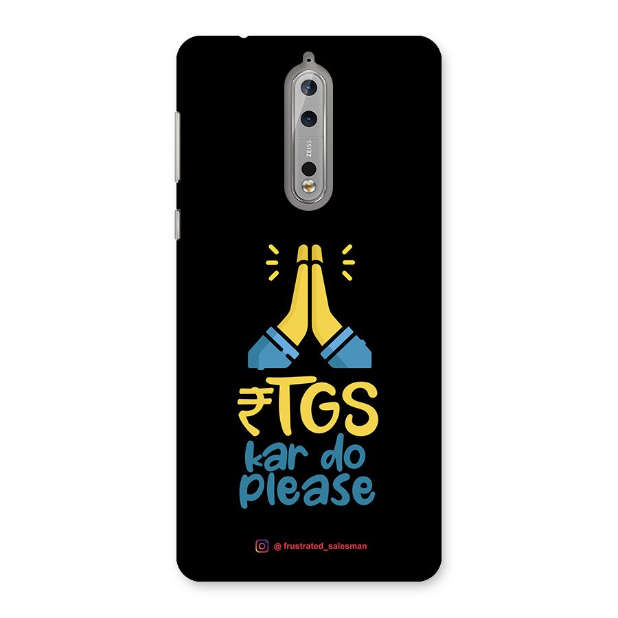 RTGS Kar Do Please Black Back Case for Nokia 8