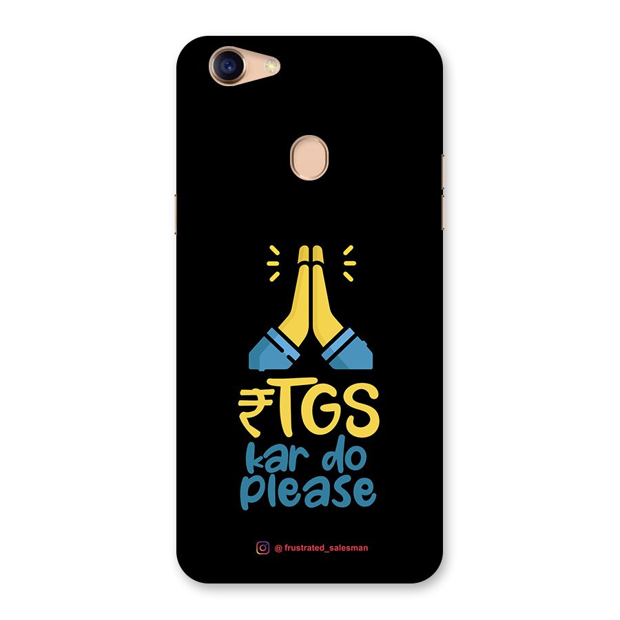 RTGS Kar Do Please Black Back Case for Oppo F5 Youth