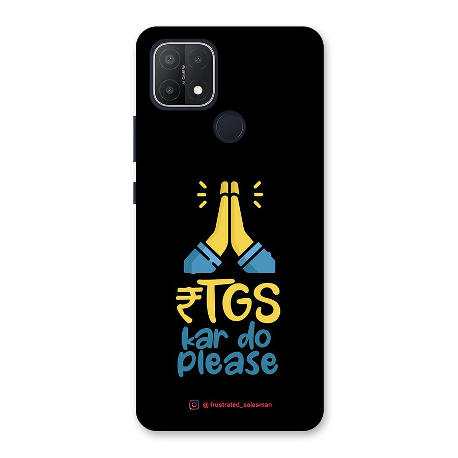 RTGS Kar Do Please Black Back Case for Oppo A15