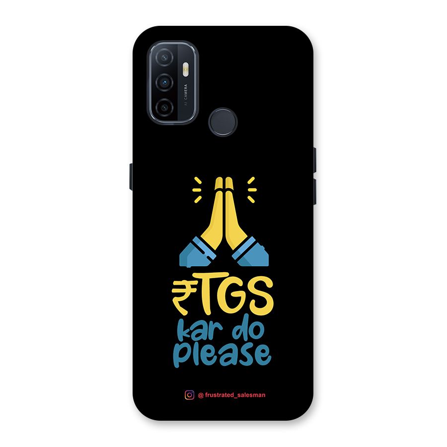RTGS Kar Do Please Black Back Case for Oppo A32