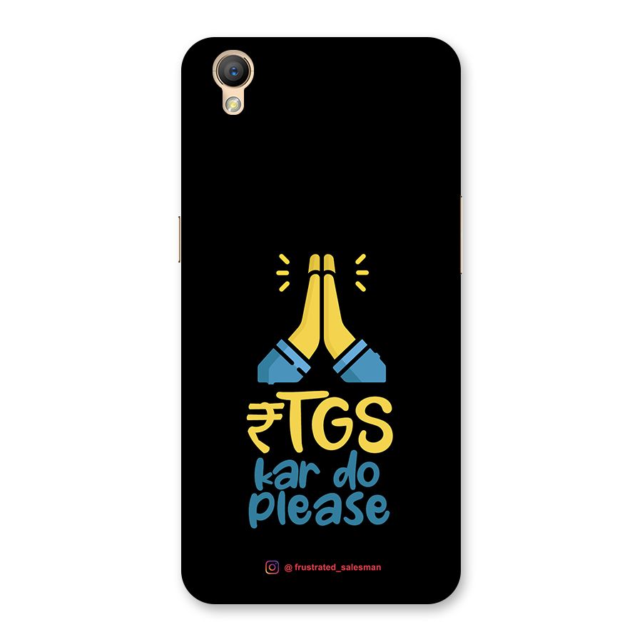 RTGS Kar Do Please Black Back Case for Oppo A37