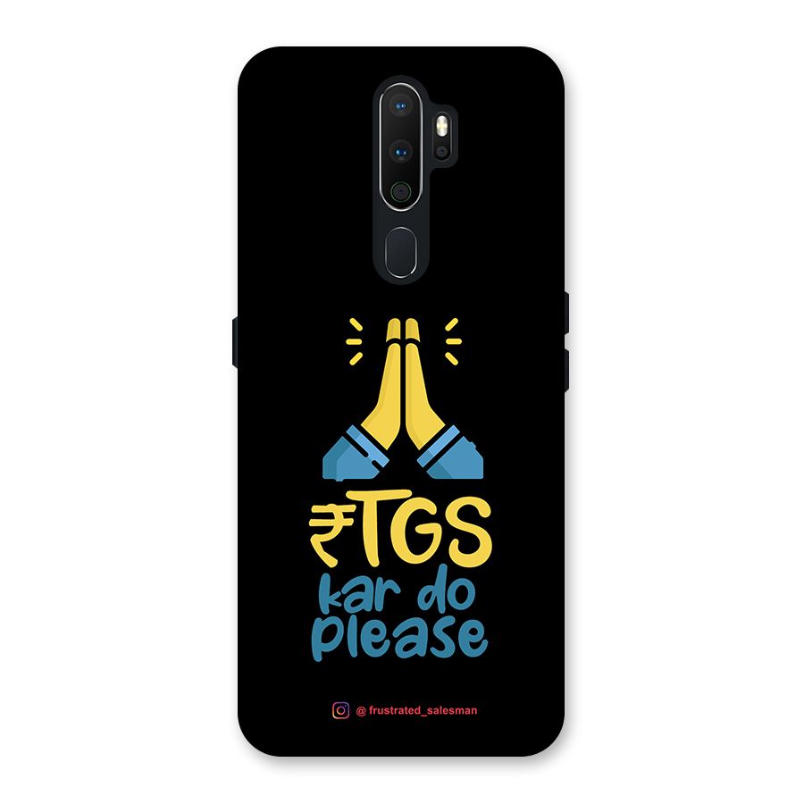 RTGS Kar Do Please Black Back Case for Oppo A5 (2020)