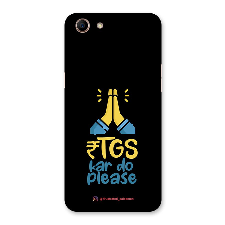 RTGS Kar Do Please Black Back Case for Oppo A83 (2018)