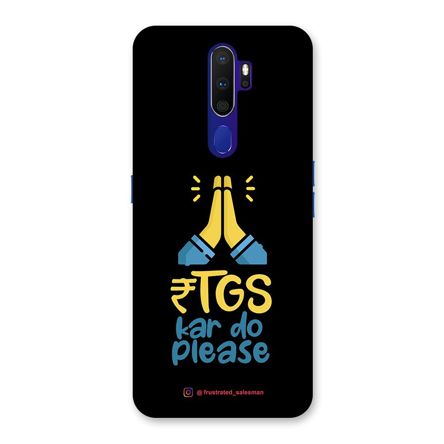RTGS Kar Do Please Black Back Case for Oppo A9 (2020)