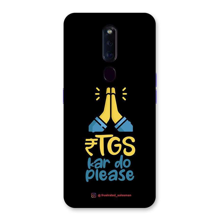 RTGS Kar Do Please Black Back Case for Oppo F11 Pro