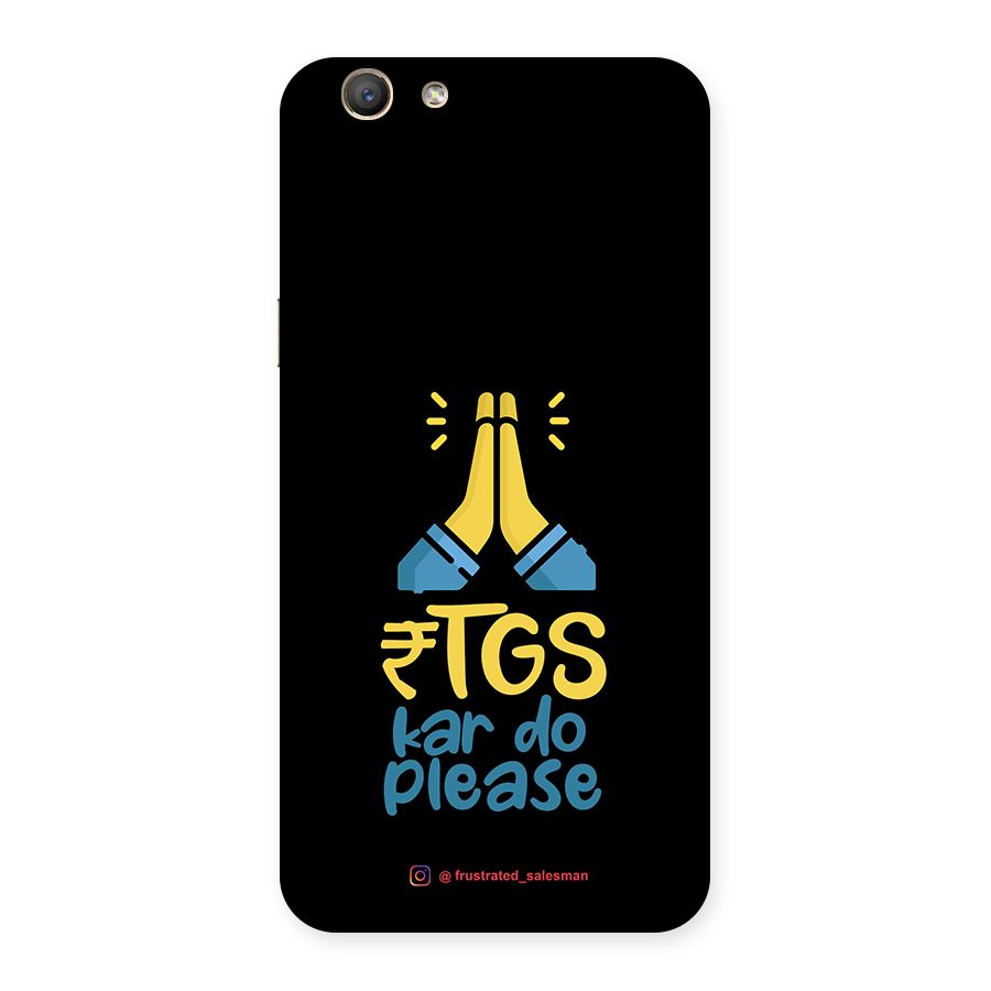 RTGS Kar Do Please Black Back Case for Oppo F1s