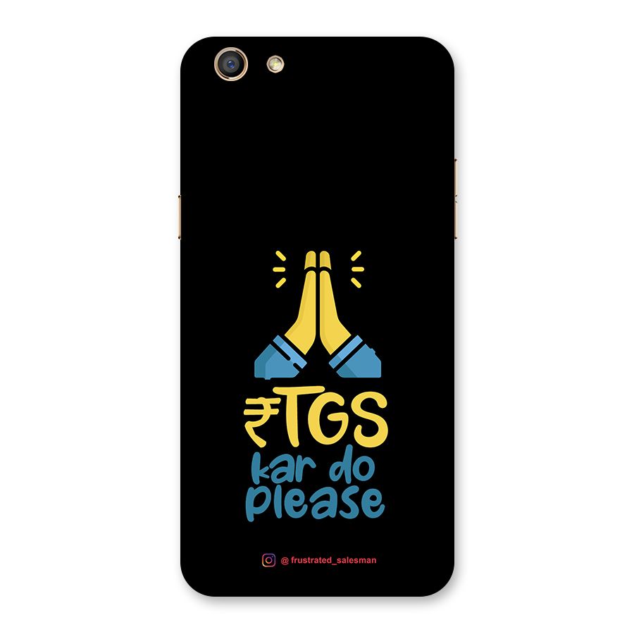 RTGS Kar Do Please Black Back Case for Oppo F3