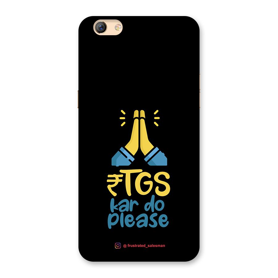 RTGS Kar Do Please Black Back Case for Oppo F3 Plus
