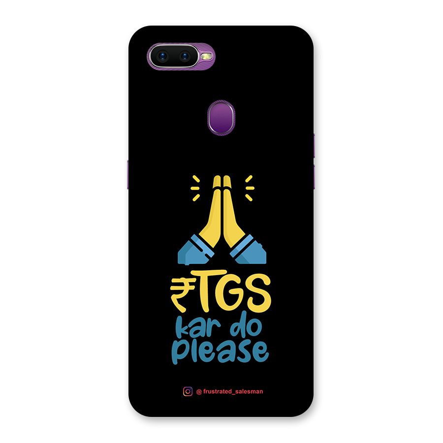 RTGS Kar Do Please Black Back Case for Oppo F9