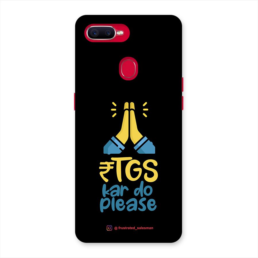 RTGS Kar Do Please Black Back Case for Oppo F9 Pro