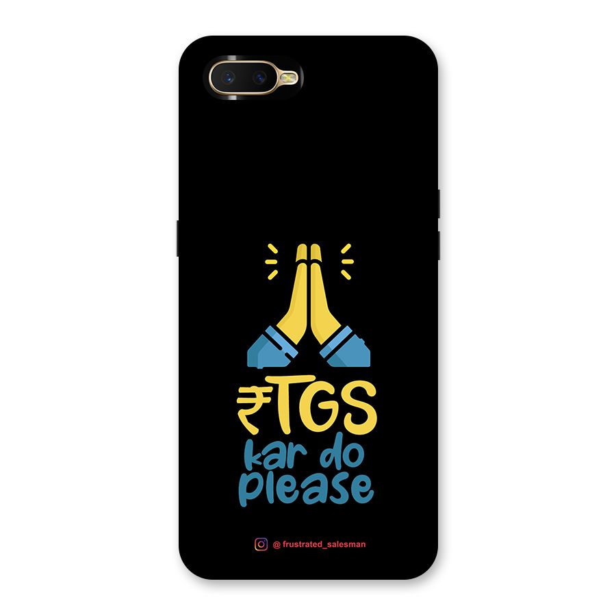 RTGS Kar Do Please Black Back Case for Oppo K1