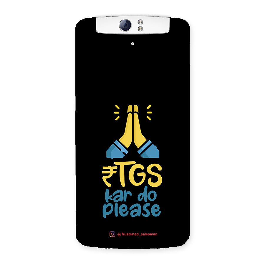 RTGS Kar Do Please Black Back Case for Oppo N1