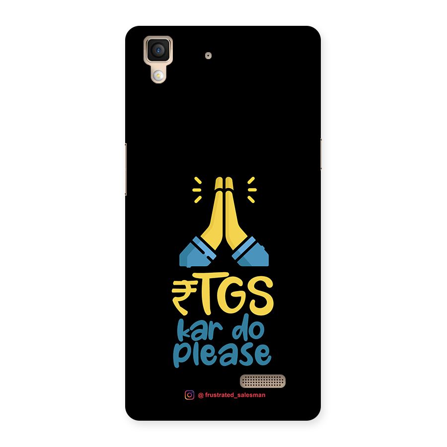 RTGS Kar Do Please Black Back Case for Oppo R7