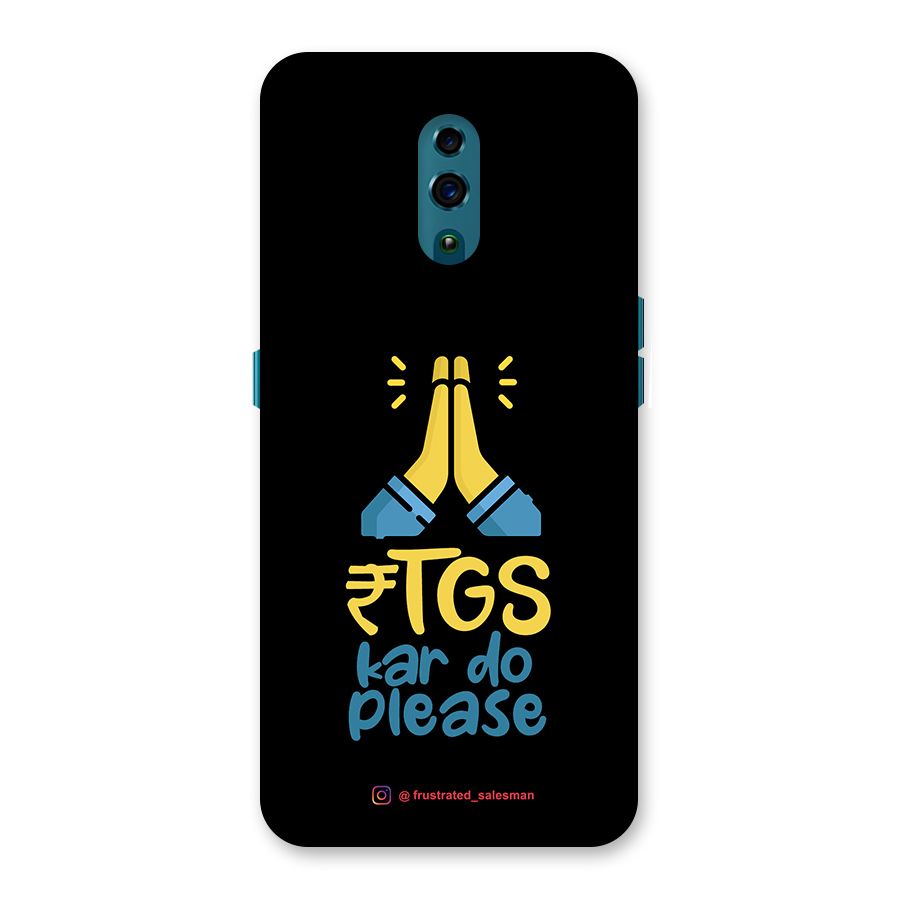 RTGS Kar Do Please Black Back Case for Oppo Reno