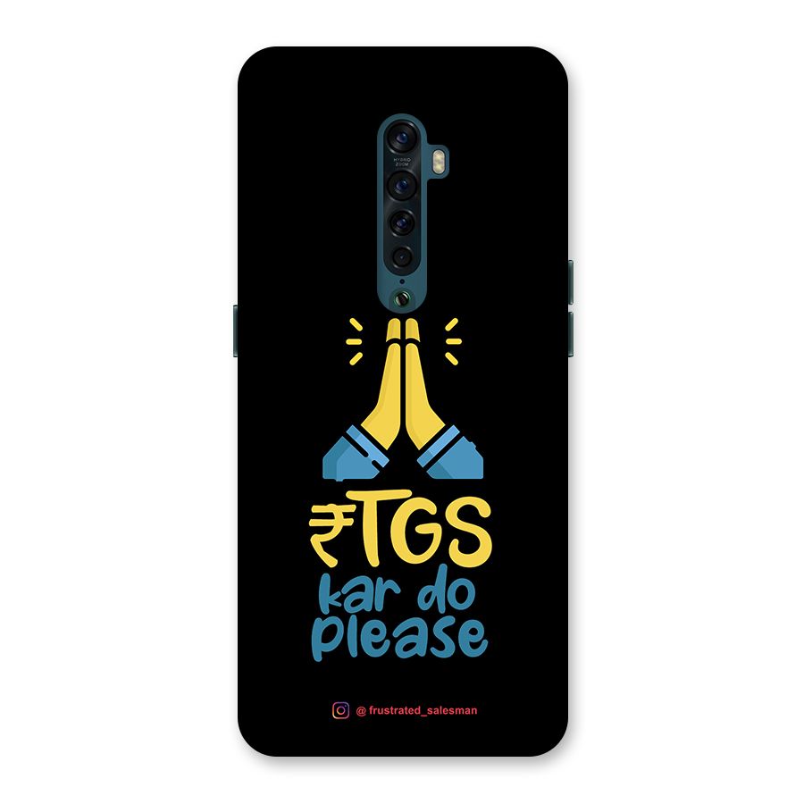 RTGS Kar Do Please Black Back Case for Oppo Reno2