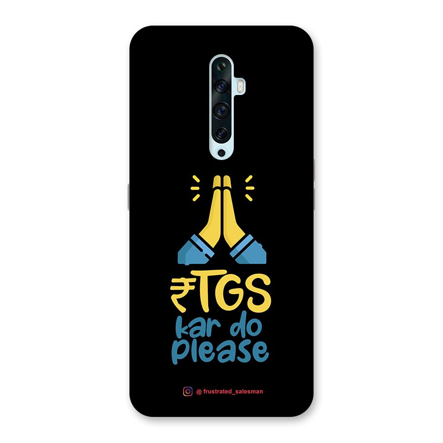 RTGS Kar Do Please Black Back Case for Oppo Reno2 F
