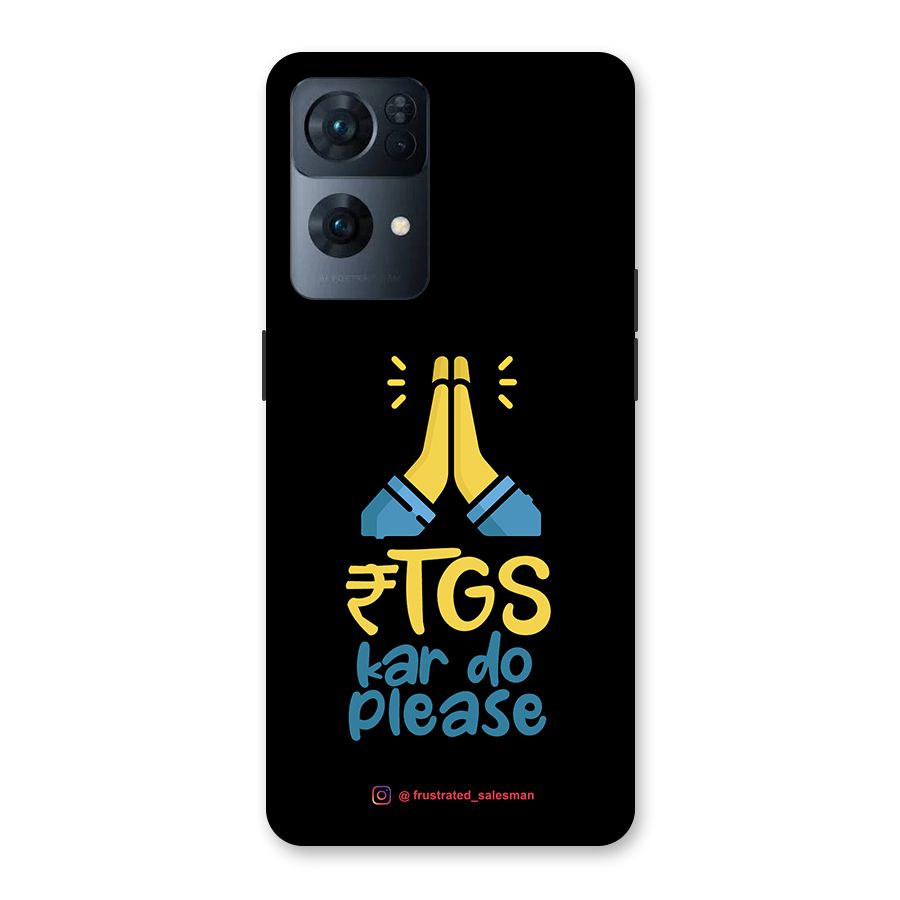 RTGS Kar Do Please Black Back Case for Oppo Reno7 Pro 5G
