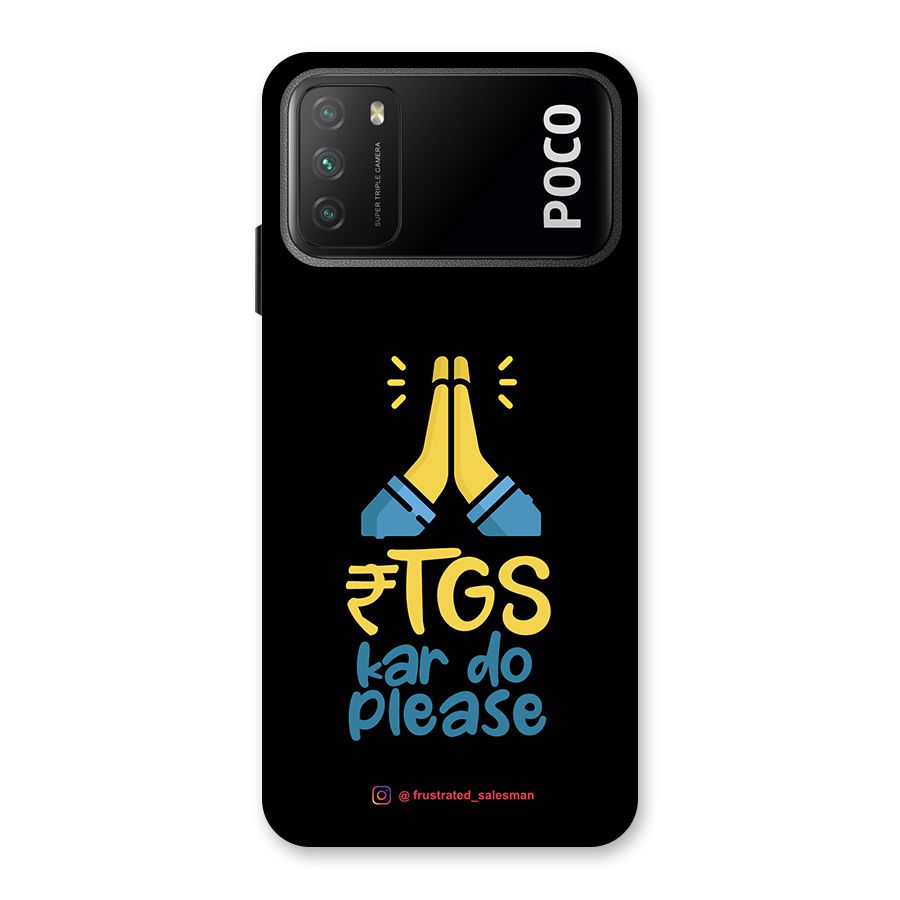 RTGS Kar Do Please Black Back Case for Poco M3