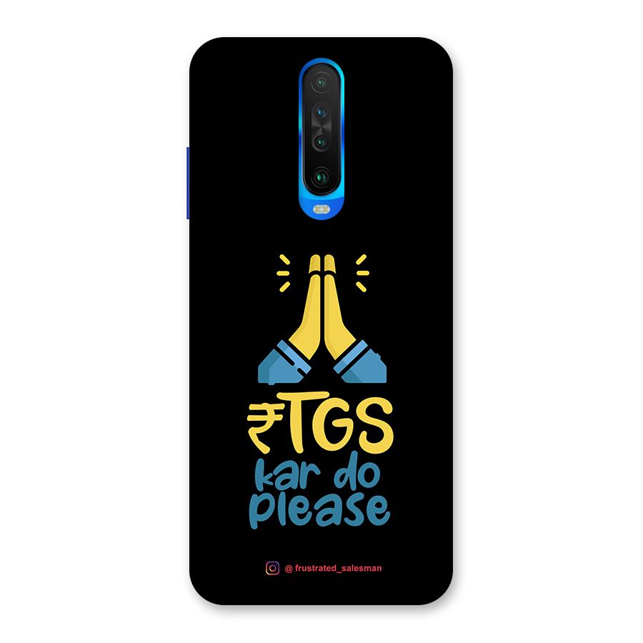 RTGS Kar Do Please Black Back Case for Poco X2