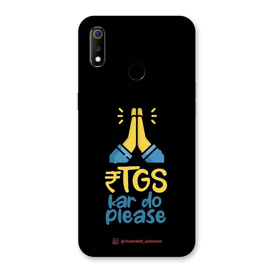 RTGS Kar Do Please Black Back Case for Realme 3