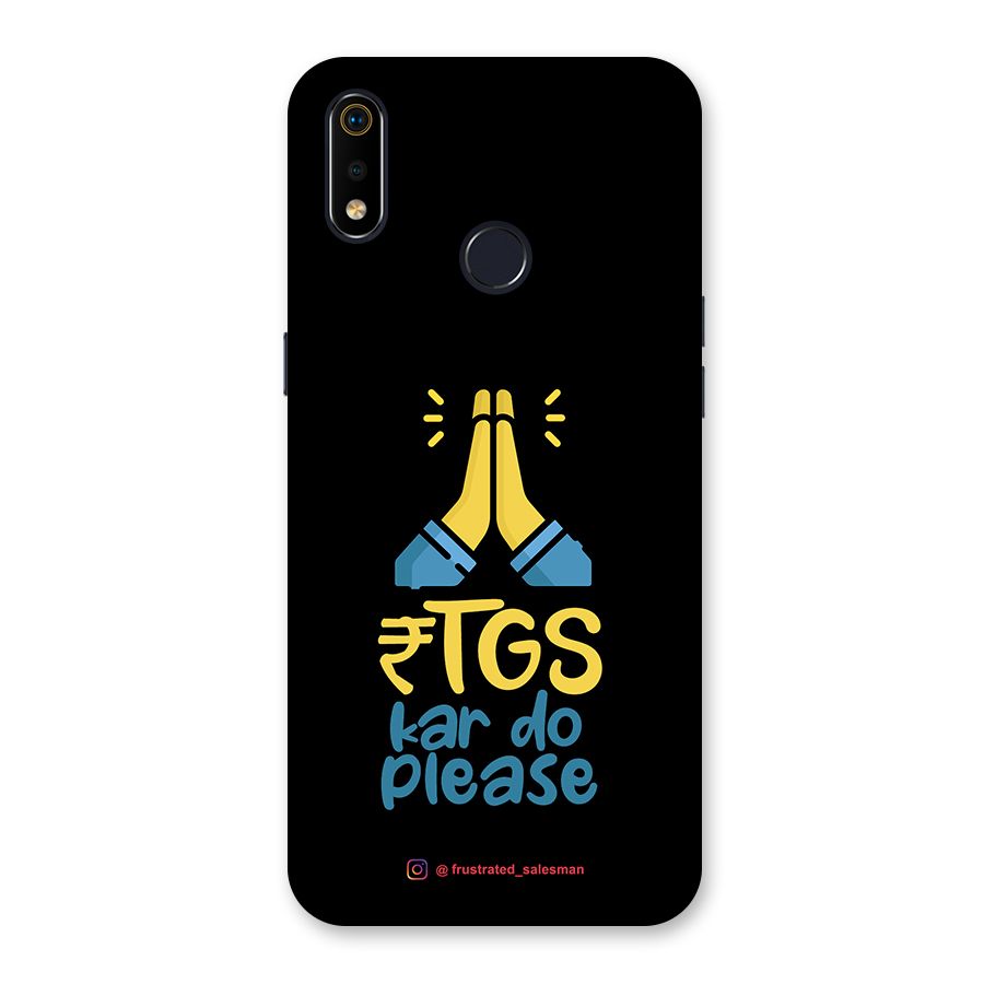 RTGS Kar Do Please Black Back Case for Realme 3i