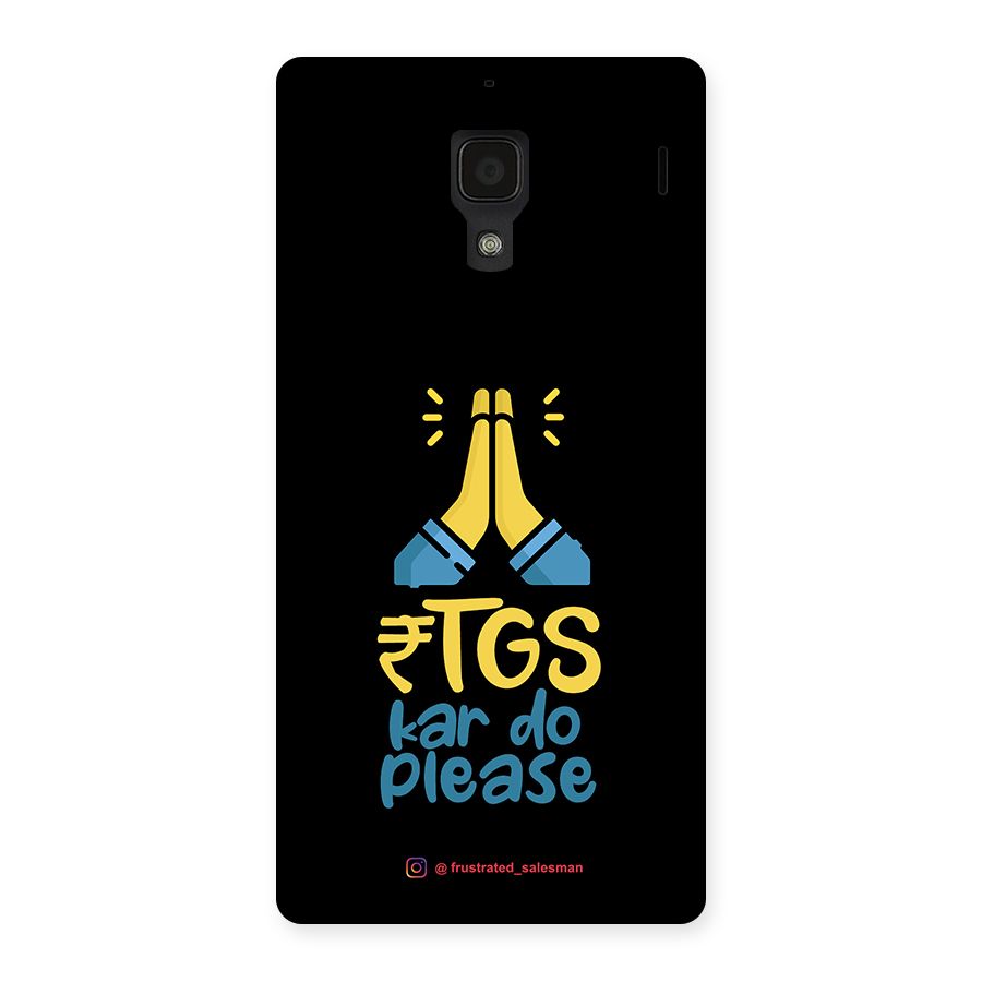 RTGS Kar Do Please Black Back Case for Redmi 1S