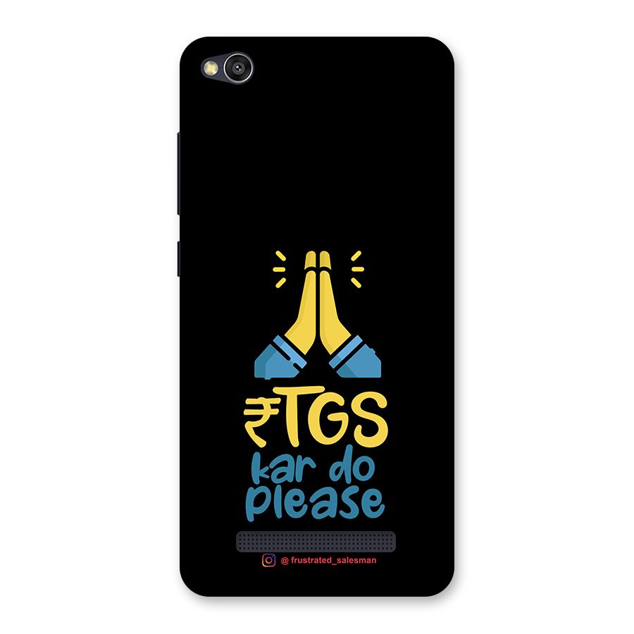 RTGS Kar Do Please Black Back Case for Redmi 4A
