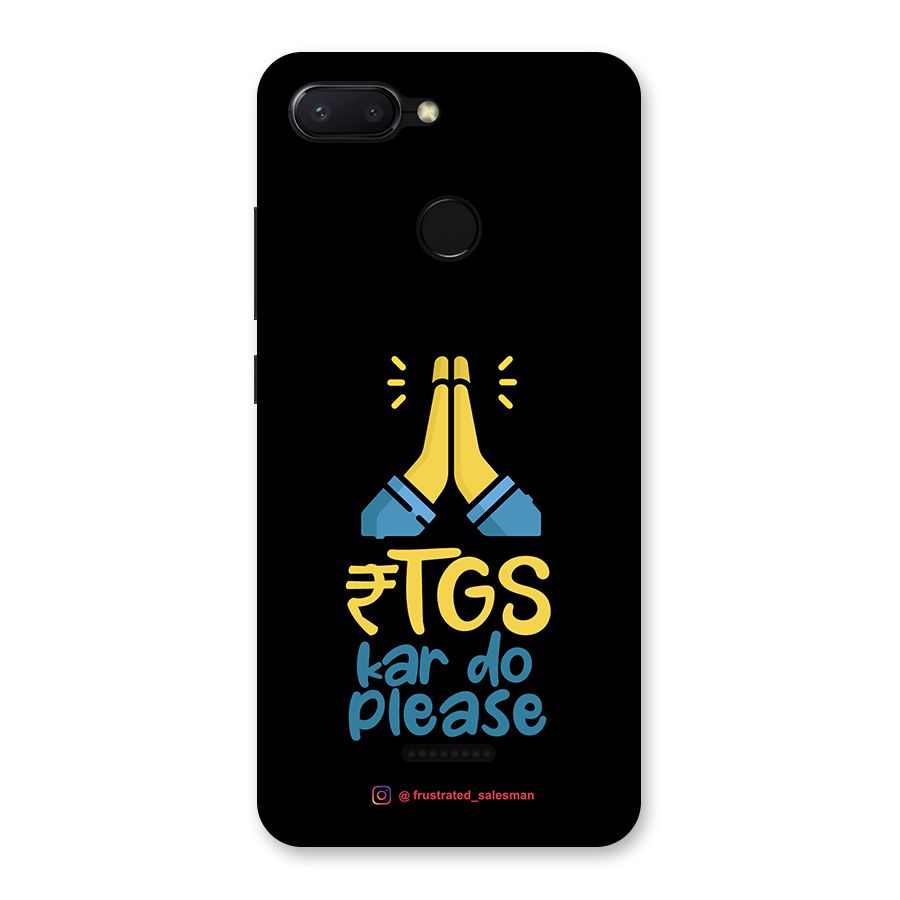 RTGS Kar Do Please Black Back Case for Redmi 6