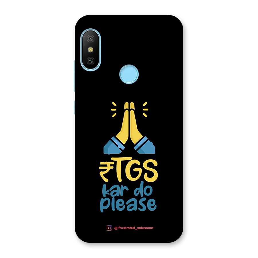 RTGS Kar Do Please Black Back Case for Redmi 6 Pro