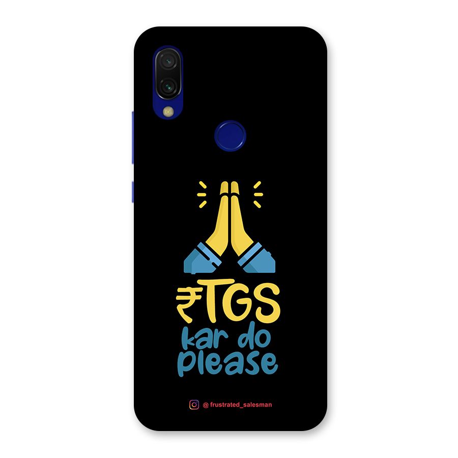 RTGS Kar Do Please Black Back Case for Redmi 7