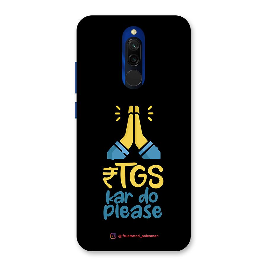RTGS Kar Do Please Black Back Case for Redmi 8