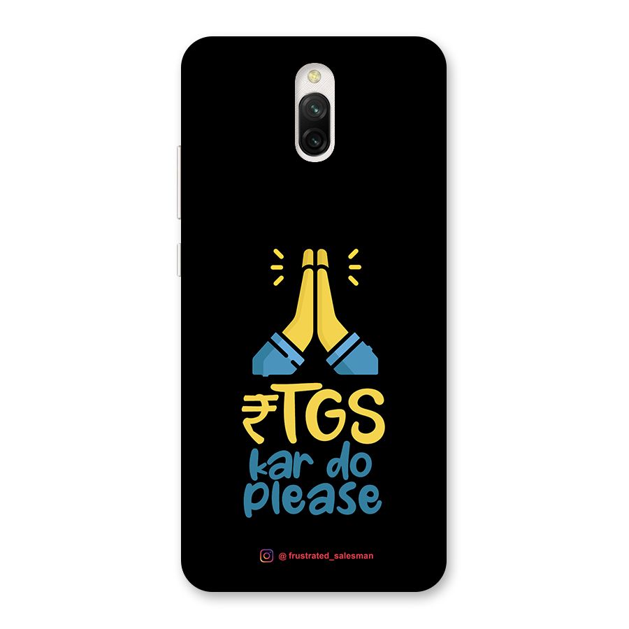RTGS Kar Do Please Black Back Case for Redmi 8A Dual
