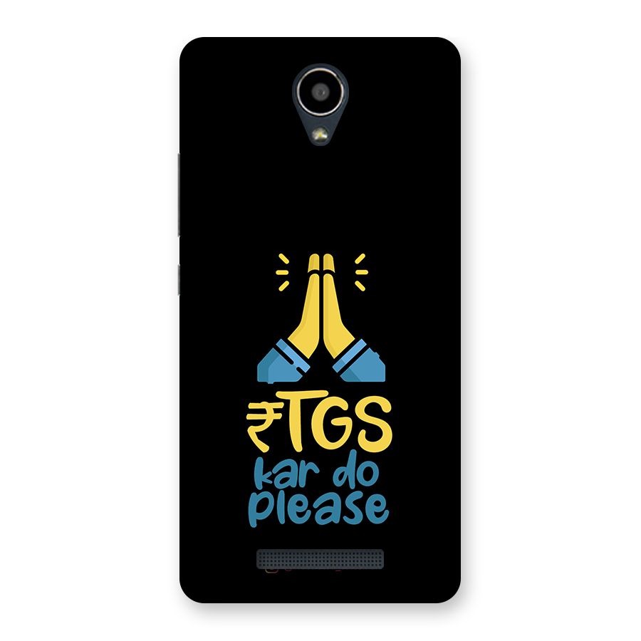 RTGS Kar Do Please Black Back Case for Redmi Note 2