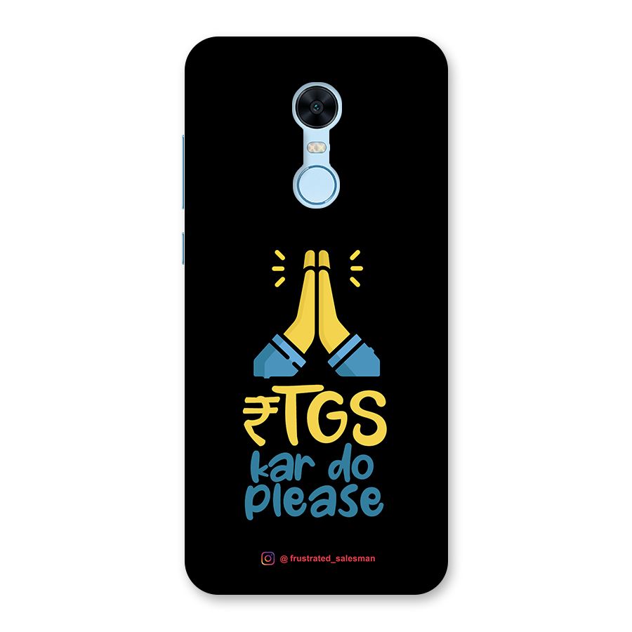 RTGS Kar Do Please Black Back Case for Redmi Note 5