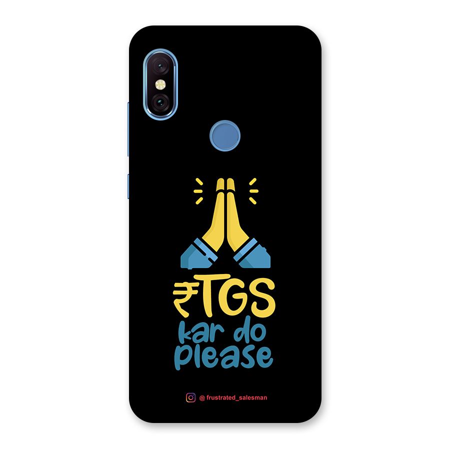 RTGS Kar Do Please Black Back Case for Redmi Note 6 Pro