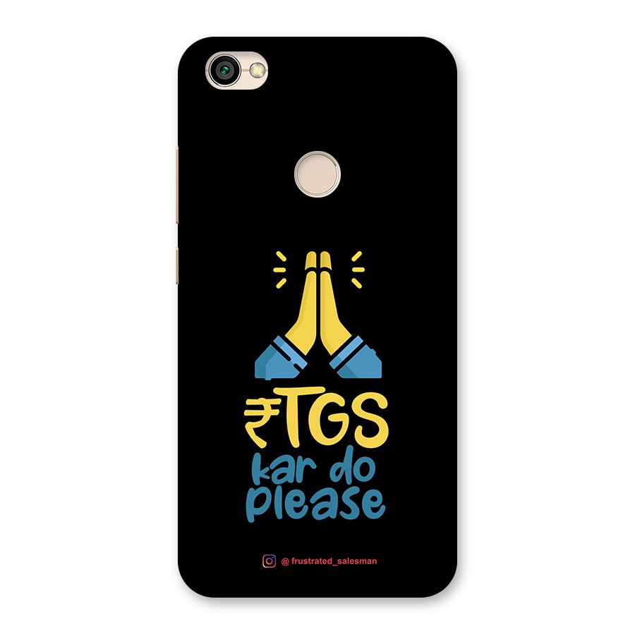 RTGS Kar Do Please Black Back Case for Redmi Y1 2017