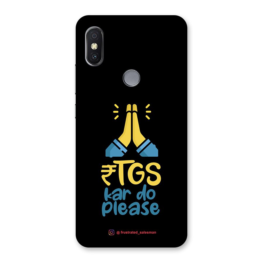 RTGS Kar Do Please Black Back Case for Redmi Y2