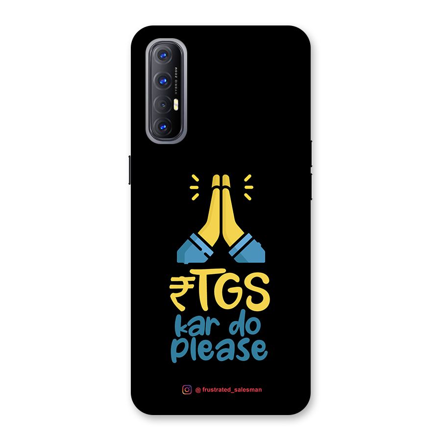 RTGS Kar Do Please Black Back Case for Reno3 Pro