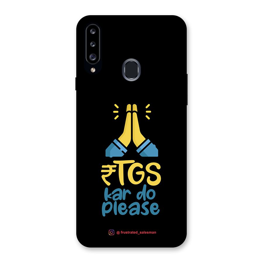 RTGS Kar Do Please Black Back Case for Samsung Galaxy A20s