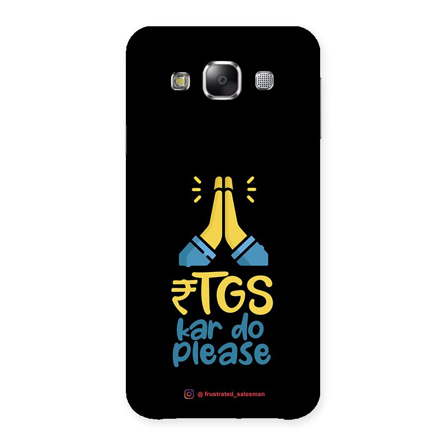 RTGS Kar Do Please Black Back Case for Samsung Galaxy E5