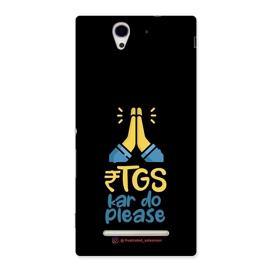 RTGS Kar Do Please Black Back Case for Sony Xperia C3