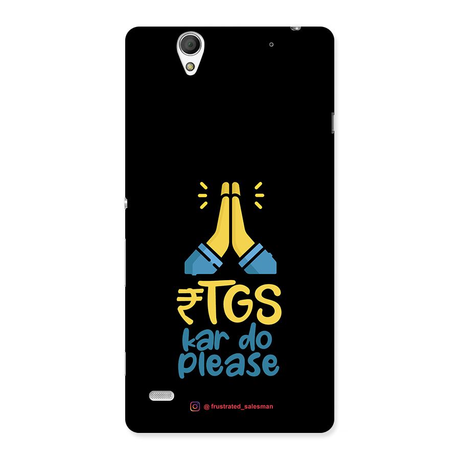 RTGS Kar Do Please Black Back Case for Sony Xperia C4