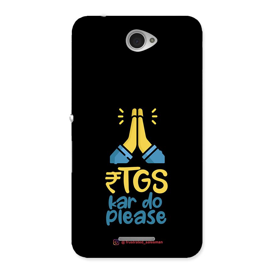 RTGS Kar Do Please Black Back Case for Sony Xperia E4