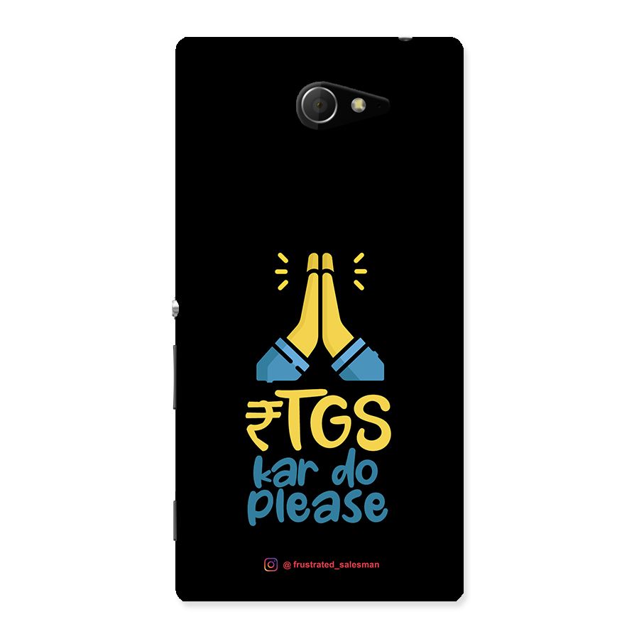 RTGS Kar Do Please Black Back Case for Sony Xperia M2