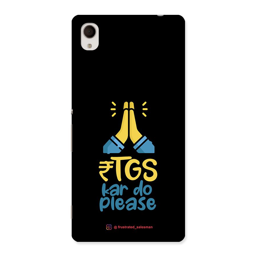 RTGS Kar Do Please Black Back Case for Sony Xperia M4