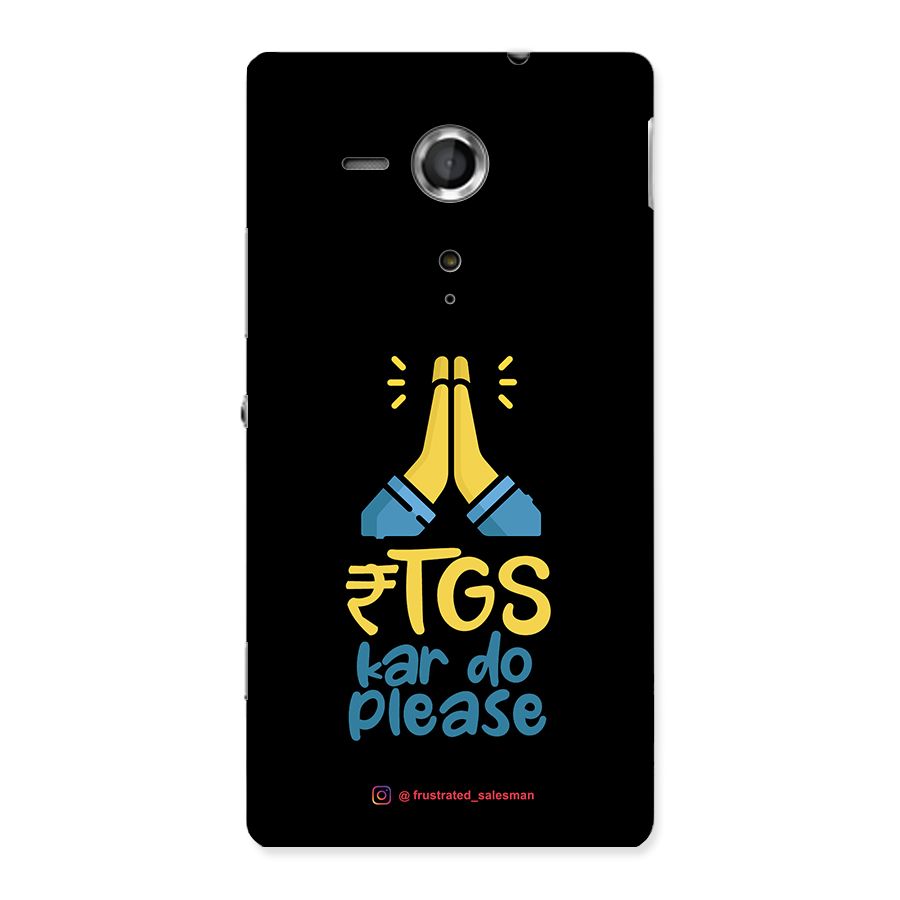 RTGS Kar Do Please Black Back Case for Sony Xperia SP
